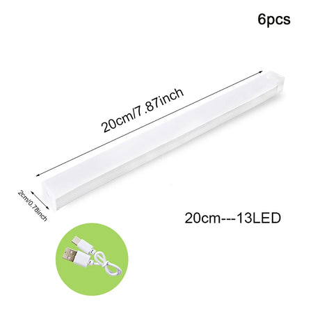 Motion Sensor Night Light 6 Pack - Type C Rechargeable Warm Light / 20cm