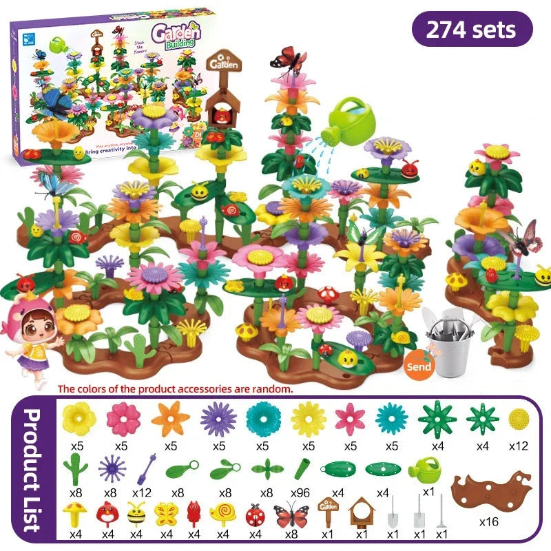 Flower Garden Building Set &ndash; Educational Flower Stacking 274 pieces