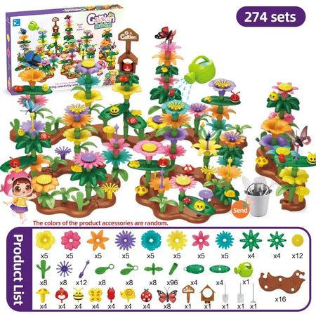 Flower Garden Building Set &ndash; Educational Flower Stacking 274 pieces