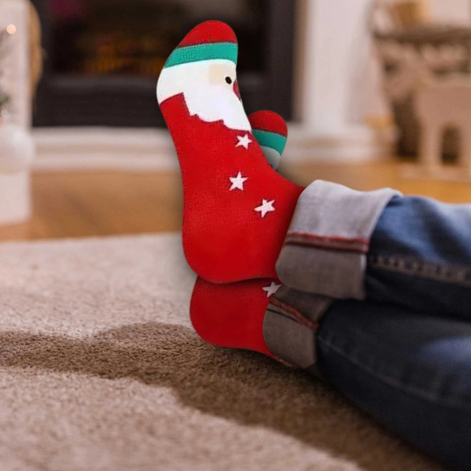 Ημερολόγιο Αντίστροφης Μέτρησης Κάλτσες Χριστουγέννων 24 Τεμ Κουτί-Τυφλό με Άγιο Βασίλη, Ελάφι, Χειμερινό Στυλ, Μοντέρνες Υφασμάτινες Κάλτσες Δώρο