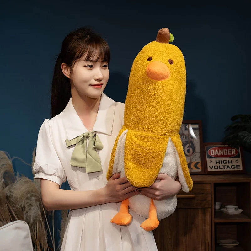 Cute Long Strip Banana Duck Plush Toy