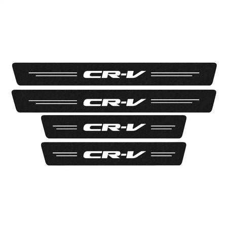 Carbon Fiber Door Sill Protector For Honda CRV HRV Civic 4pcs for CR-V 1
