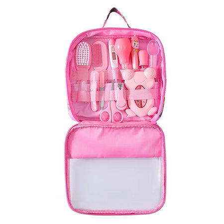 Baby Care Kit: Comprehensive Health &amp; Grooming Set for Newborns Pink 13PCS