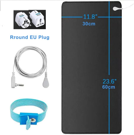 ZT-5656 Earthing Mat With Wristband &ndash; Anxiety Relief Sleep 30x60 Round EU plug