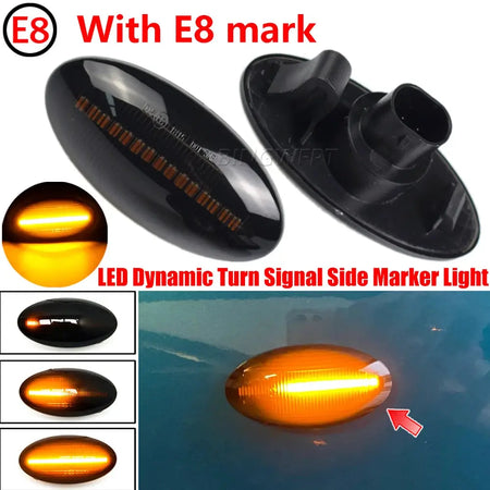 2PCS Dynamic LED Side Marker Turn Signal Lights Indicator Amber Repeater Car Lights For Suzuki Swift Jimmy Vitara SX4 by InterCyprus Trading Ltd