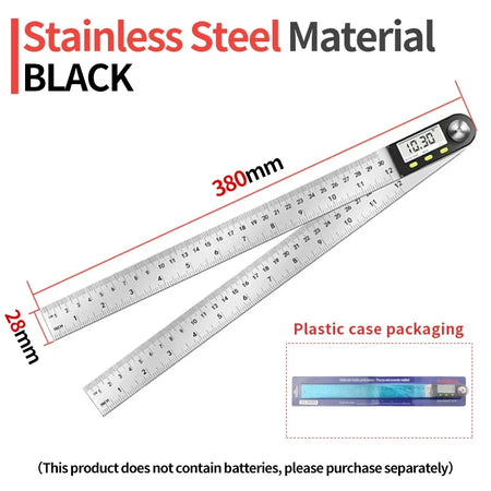 Goniometer Protractor Digital Gauge 360 - High Accuracy Protractor Steel P3