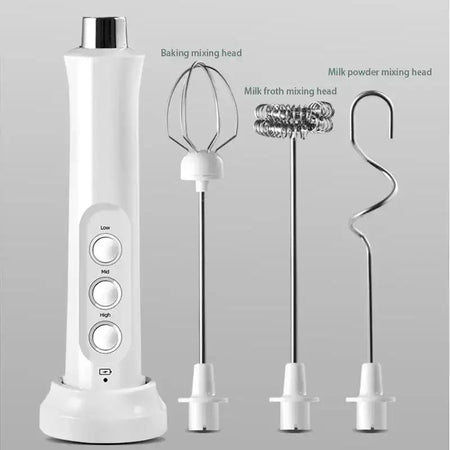 3 In 1 Portable Electric Milk Frother Handheld Drink Mixer