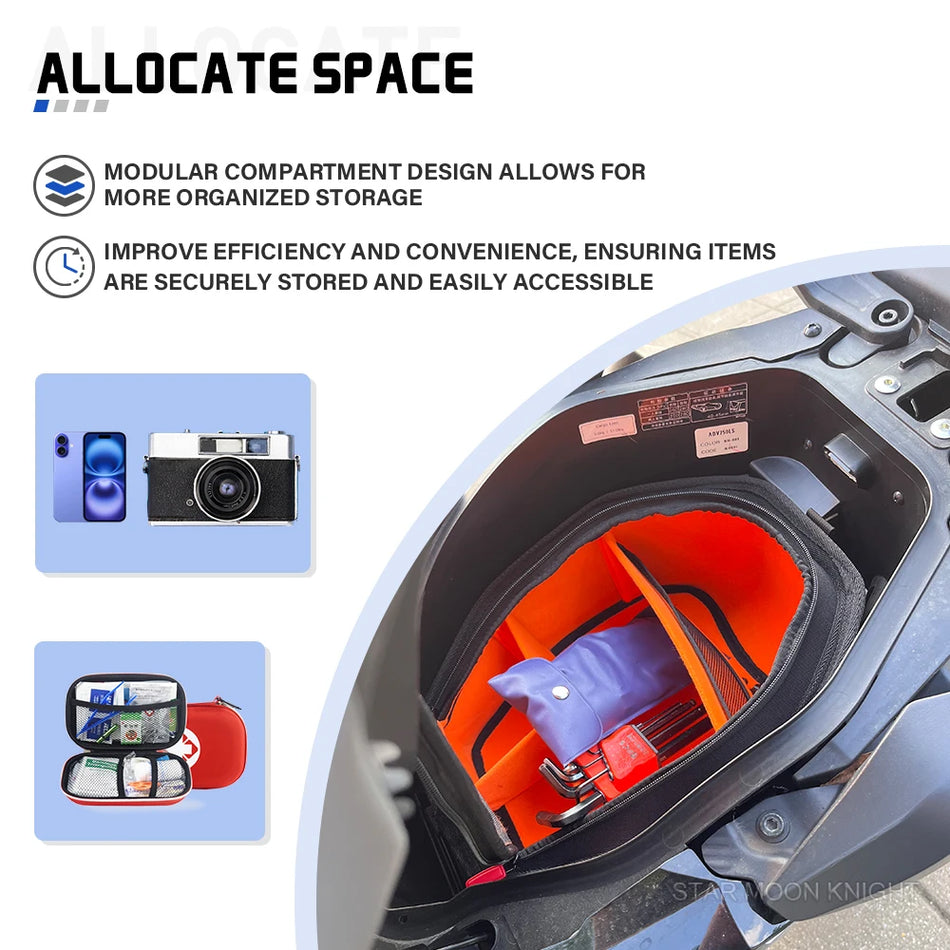 Τσάντα Καθίσματος Honda X-ADV 750 Forza 750 με Εσωτερικό Μαξιλάρι Πίσω Μπαγκαζιέρας και Κουτί Αποθήκευσης