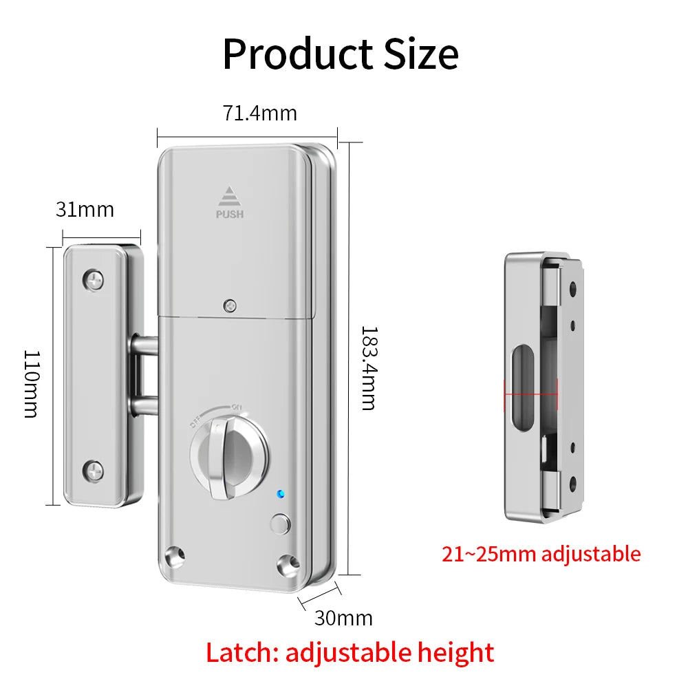 RX2052-TUYA-sliver &ndash; App Control Tuya Enabled Keyless Lock