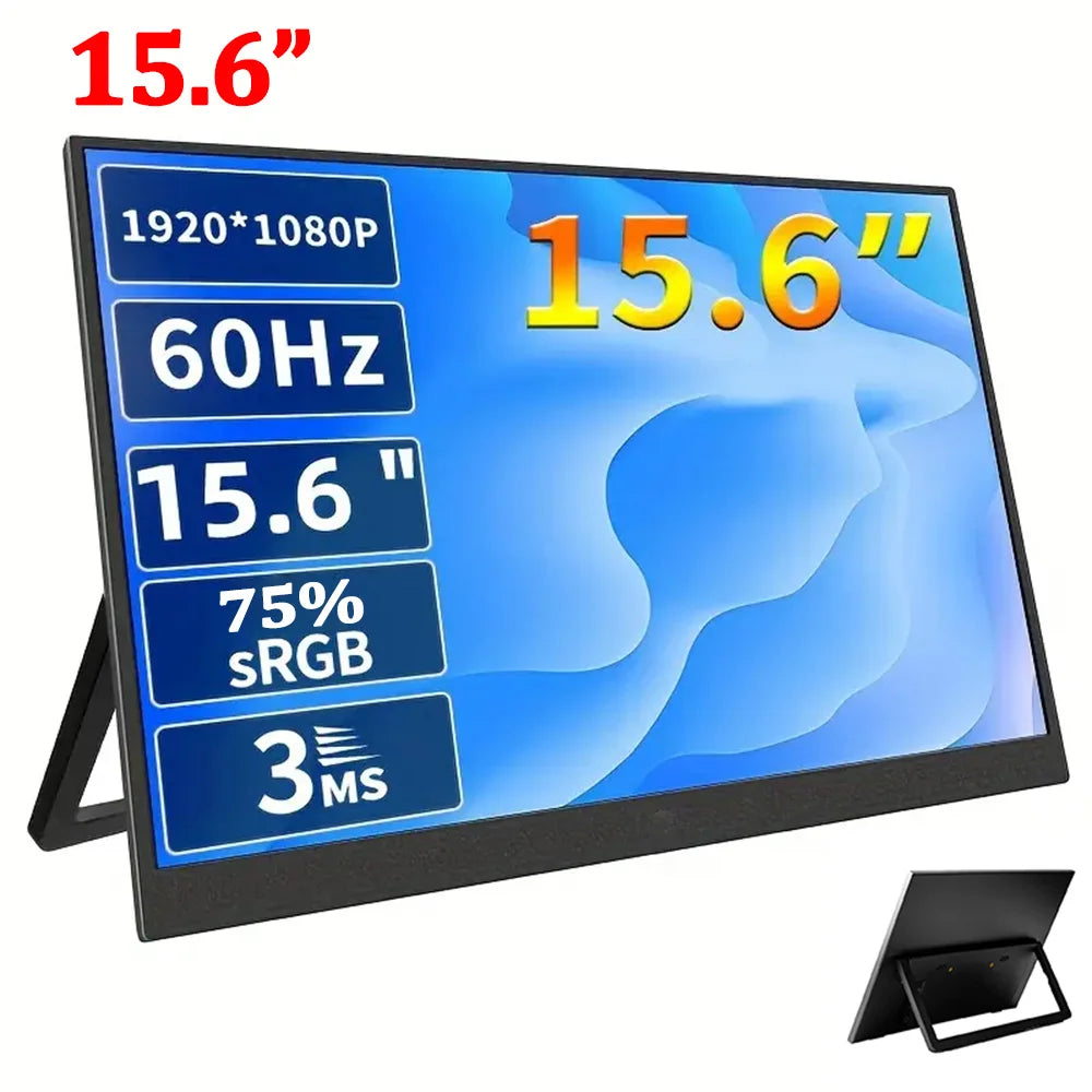 JJRC 14.1 Inch Portable Monitor &ndash; Full HD 1080P IPS Display 15.6 INCH