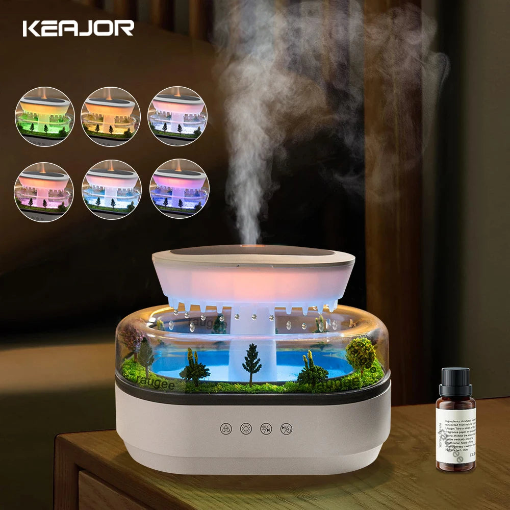 Raindrop Aroma Humidifier Diffuser &ndash; Soft Night Light