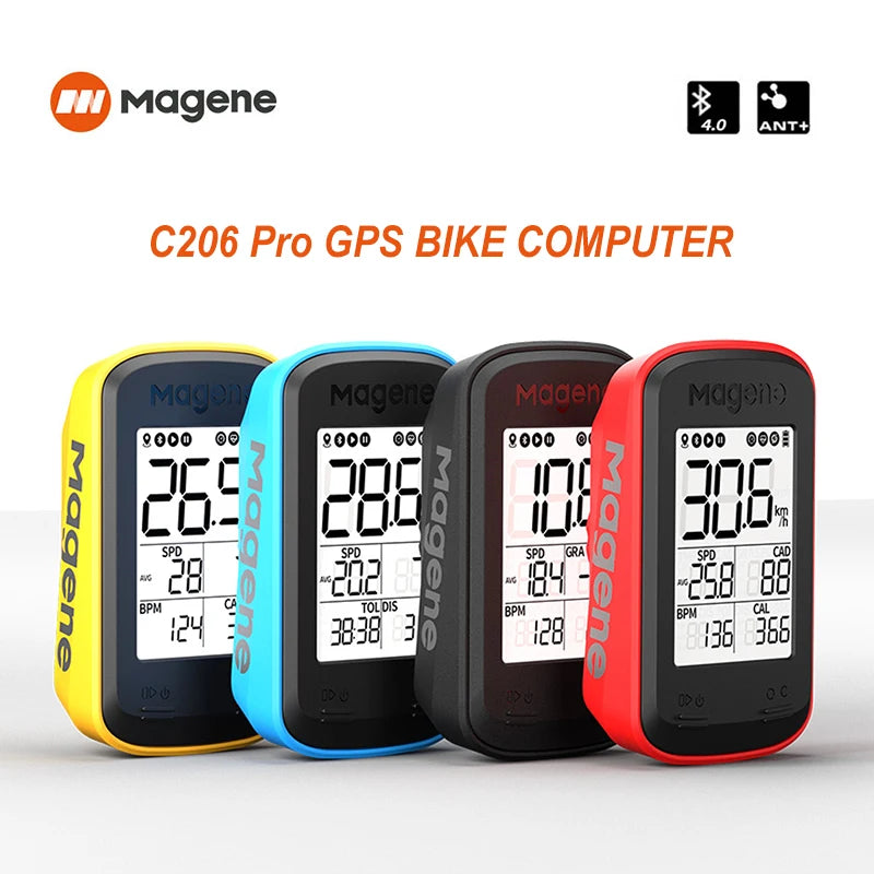 Magene C206 Pro Bike Computer &ndash; Wireless GPS with Cadence Sensor