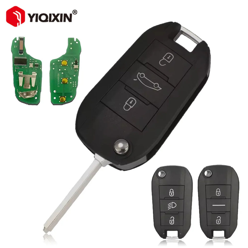 Etäavaimen kaukosäätö Citroen C3 434MHz ID46 terä, 3 nappia, vaihto transponderiavaimelle