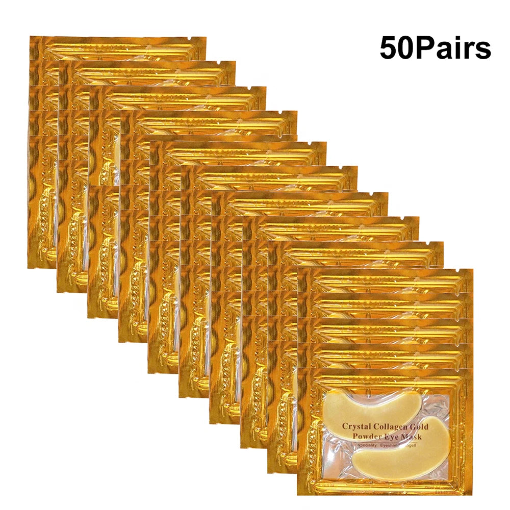 SERSANLOVE Gold Collagen Eye Patches for Dark Circles and Anti-Aging 50pcs
