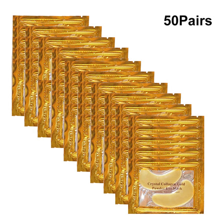 SERSANLOVE Gold Collagen Eye Patches for Dark Circles and Anti-Aging 50pcs