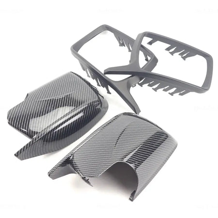 For BMW X3 X 3 E83 2003-2010 Carbon Fiber Look Rear View Mirror Cover Replacement Style Side Wing Mirror Caps with Tool by InterCyprus Trading Ltd