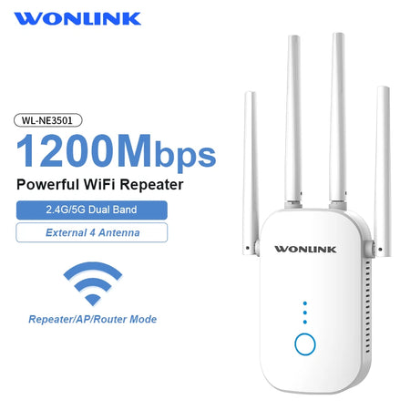 Wonlink 1200Mbps WiFi Repeater Dual Band 2.4G/5GHz &ndash; Fast