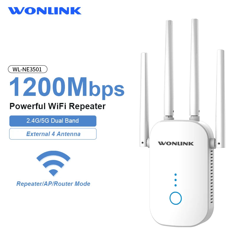 Wonlink 1200Mbps WiFi Repeater Dual Band 2.4G/5GHz &ndash; Fast