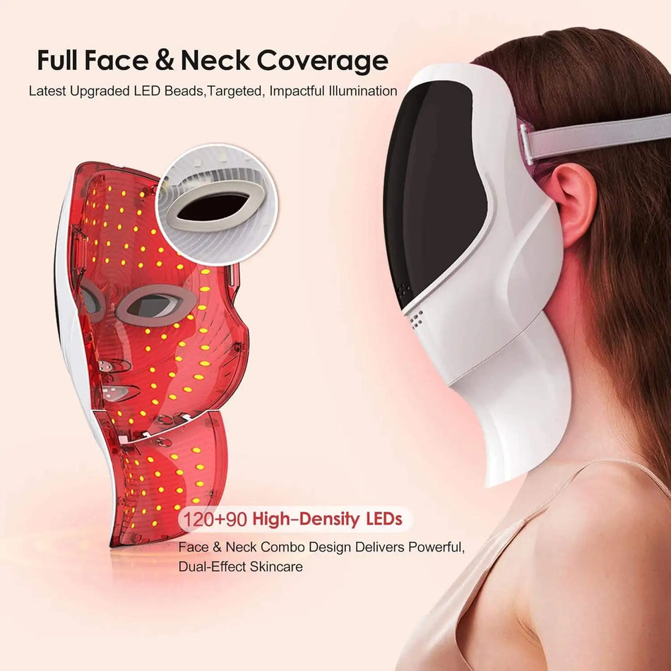 7 Colors Red Light Therapy LED Facial Mask for Skin Rejuvenation and Acne