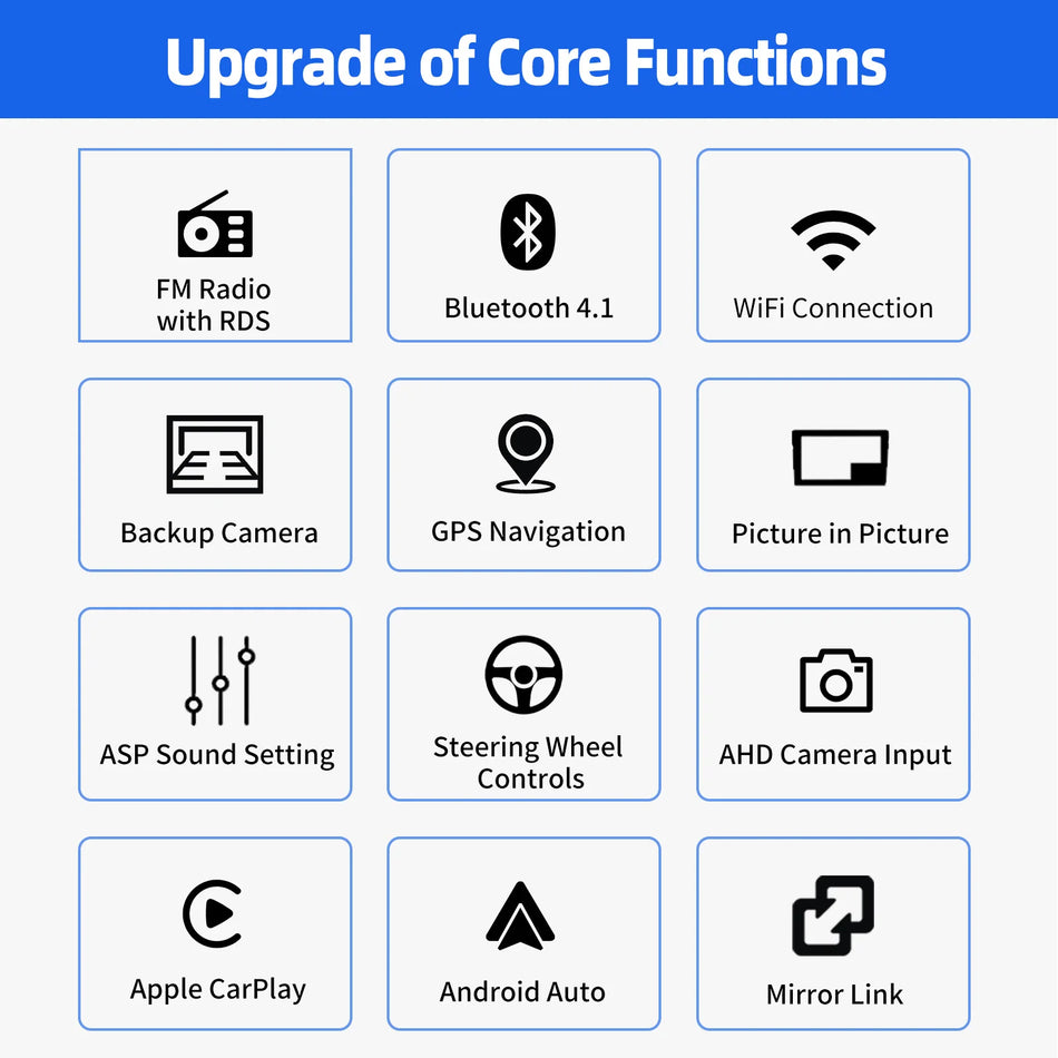 FR7002 7palcové Android 14 autorádio – bezdrátový CarPlay