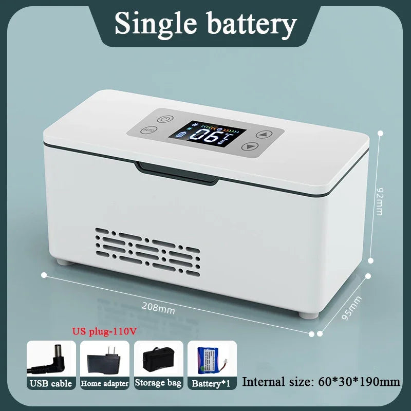 Dawupine Car Portable Refrigerated Box &ndash; Insulin Storage Single battery-US
