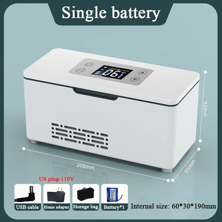 Dawupine Car Portable Refrigerated Box &ndash; Insulin Storage Single battery-US