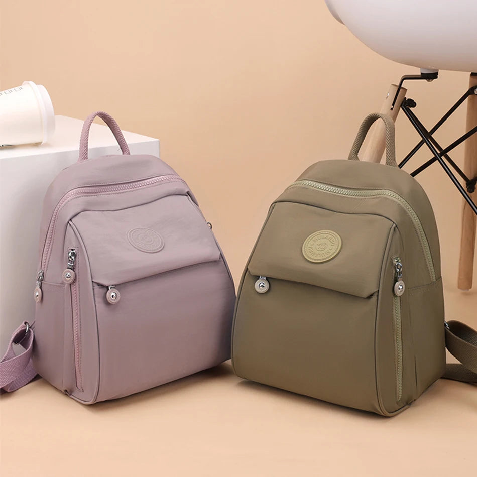 Αδιάβροχο σακίδιο πλάτης από νάιλον για γυναίκες με μεγάλη χωρητικότητα, σακίδιο ταξιδιού για το σχολείο