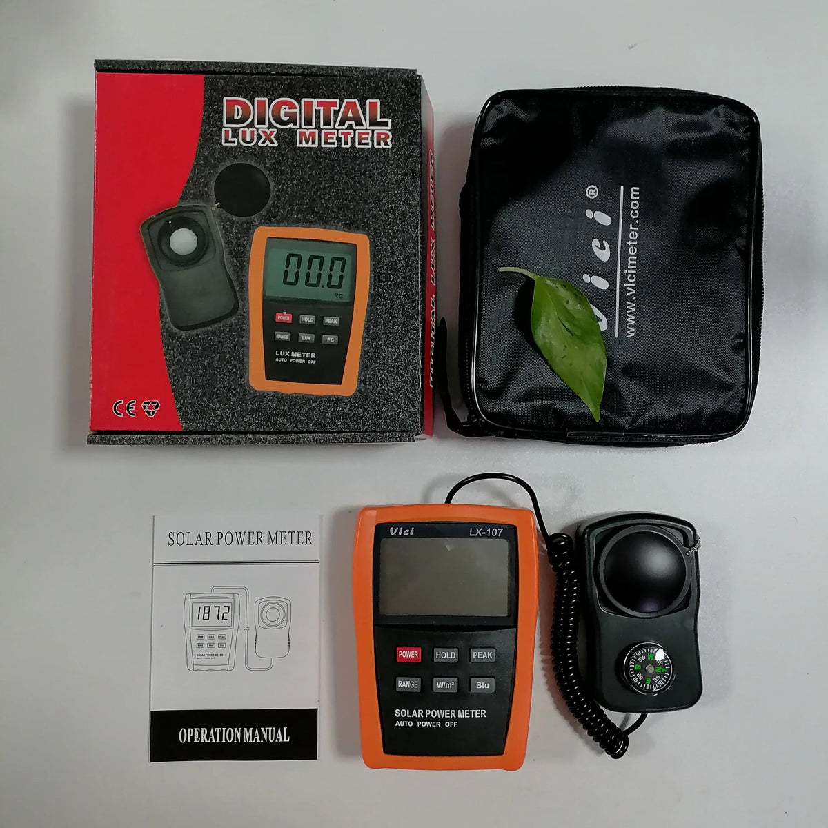 Vici LX107 Solar Power Meter &ndash; Ultra Light Data Tester LX107-with box