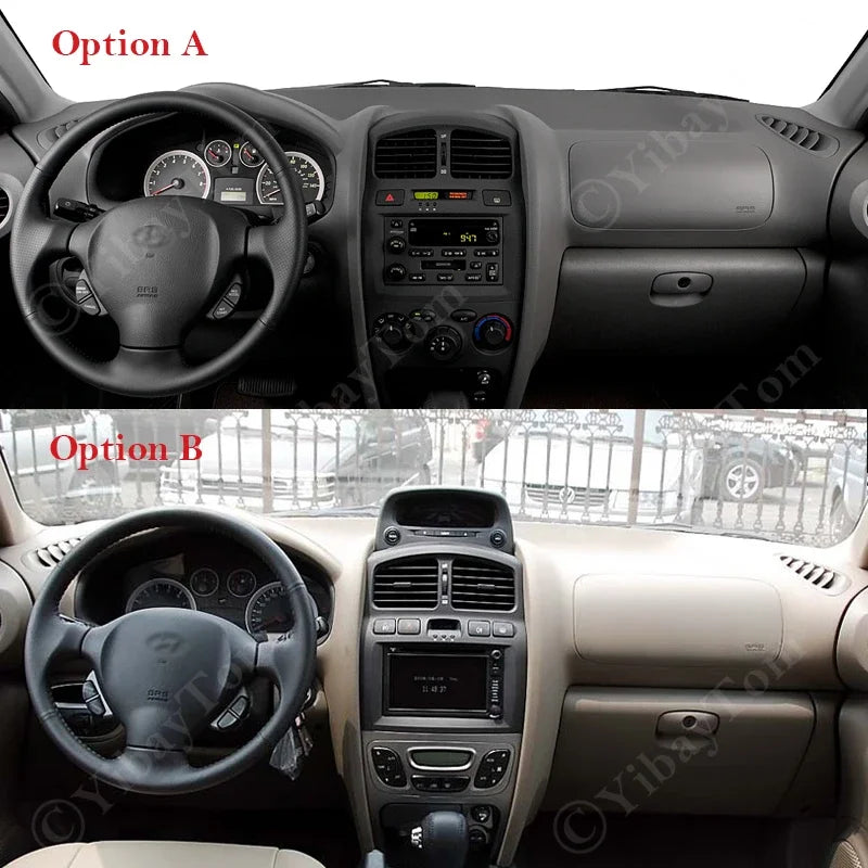 Cubierta de tablero de poliéster para Hyundai Santa Fe SM Classic 2001-2006