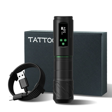 Tattoo Machine T-Rex Wireless &ndash; LED Display 1600mAh Power black