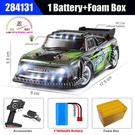 WLtoys 1:28 284131 &ndash; 30KMH 4WD High Speed RC Car For Boys 284131 Foam Box