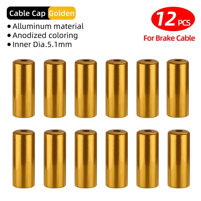 5mm Alloy Bicycle Brake Cable End Cap &ndash; Durable CNC-Machined Protection 5mm Brake GD 12pc / CHINA