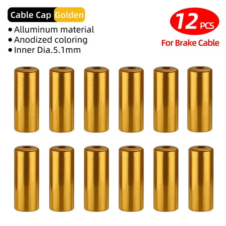 5mm Alloy Bicycle Brake Cable End Cap &ndash; Durable CNC-Machined Protection 5mm Brake GD 12pc / CHINA