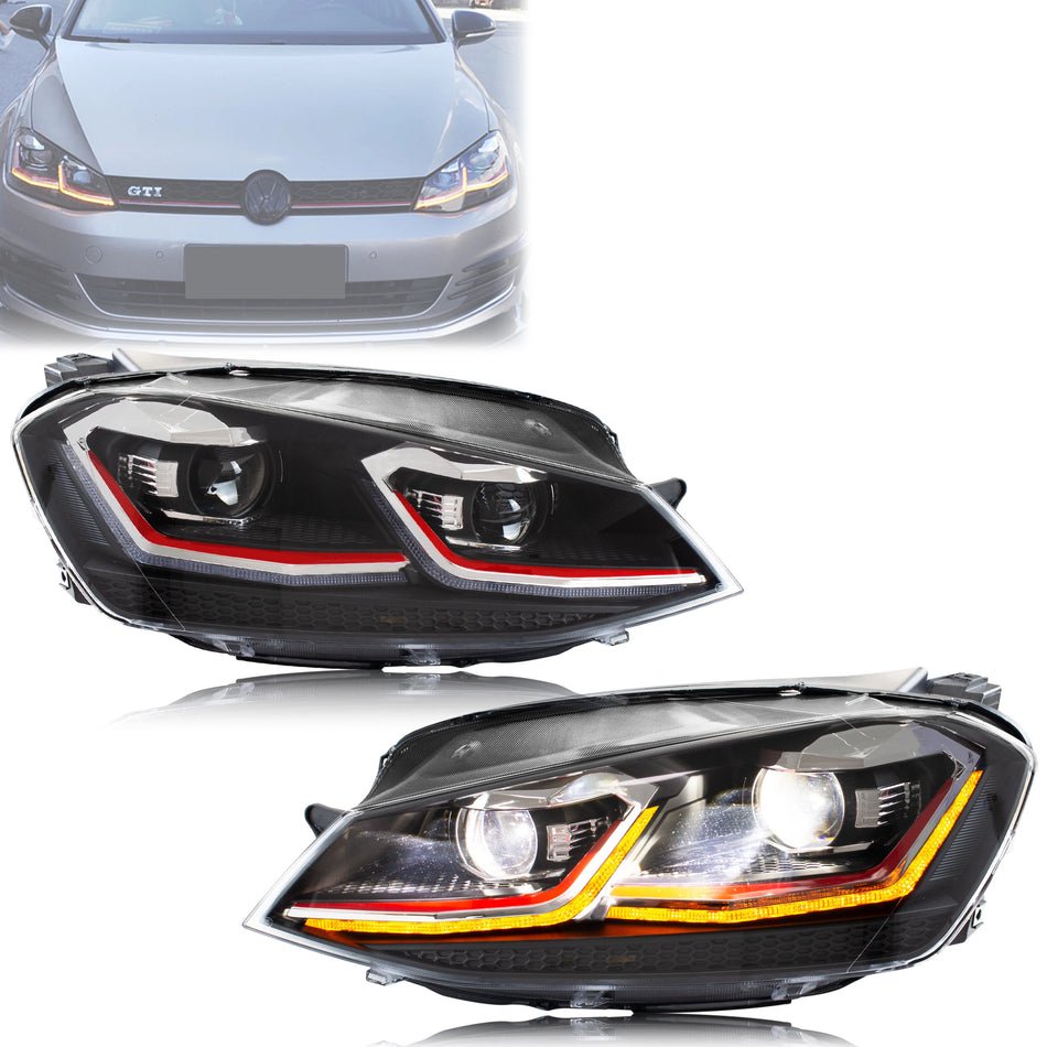 TD-0197D-HX LED žarometi za VW Golf 7 MK7 – Sequential