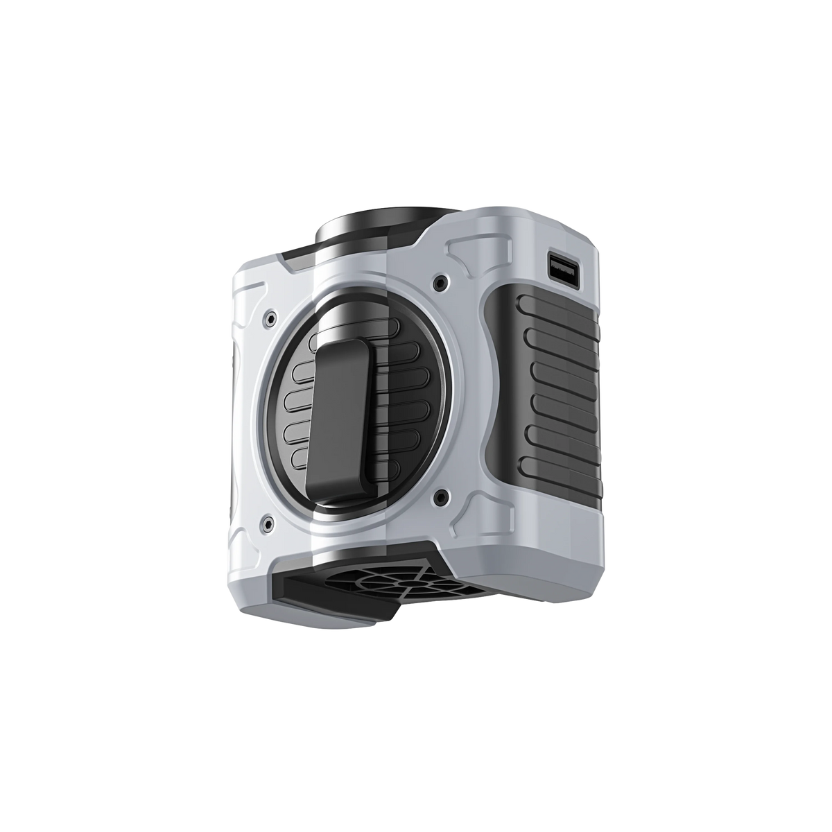 8000mAh Waist Clip Fan &ndash; 199 Wind Speeds with LED Lighting 8000mAh Gray