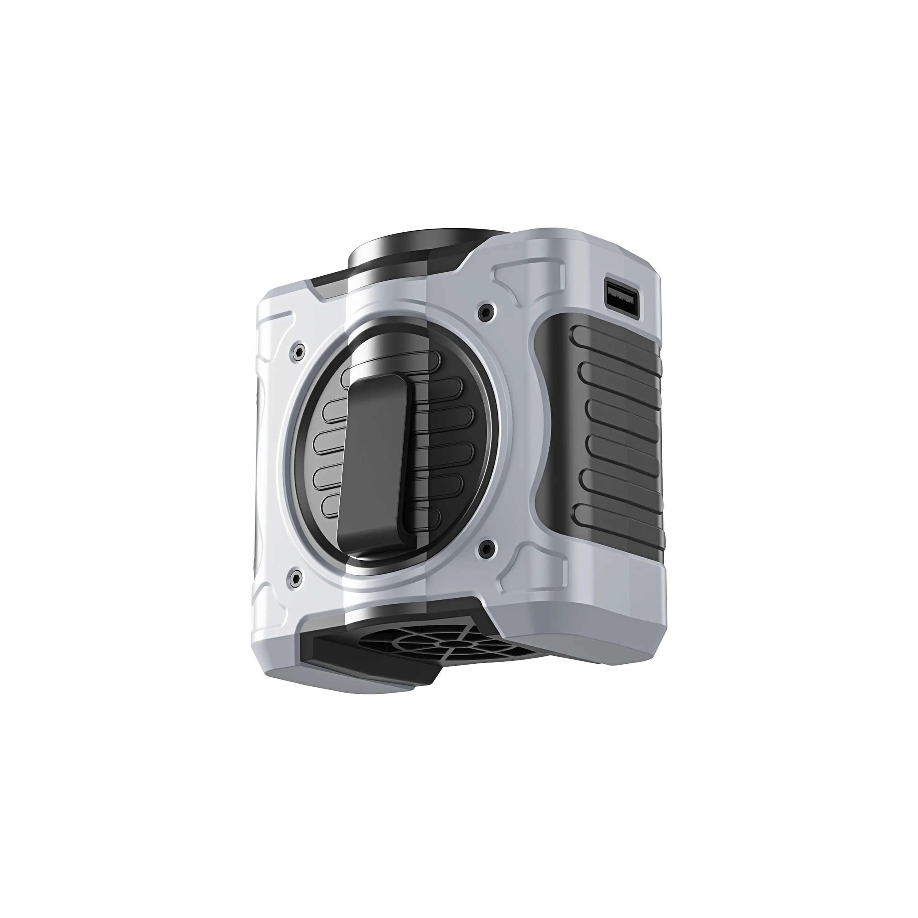 8000mAh Waist Clip Fan &ndash; 199 Wind Speeds with LED Lighting 8000mAh Gray