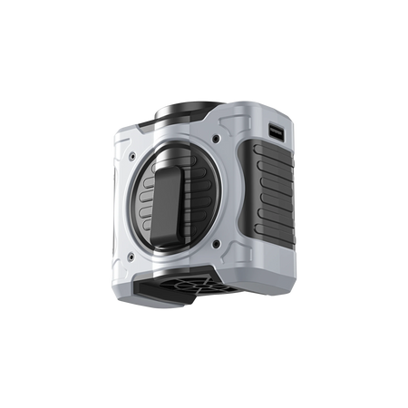 8000mAh Waist Clip Fan &ndash; 199 Wind Speeds with LED Lighting 8000mAh Gray