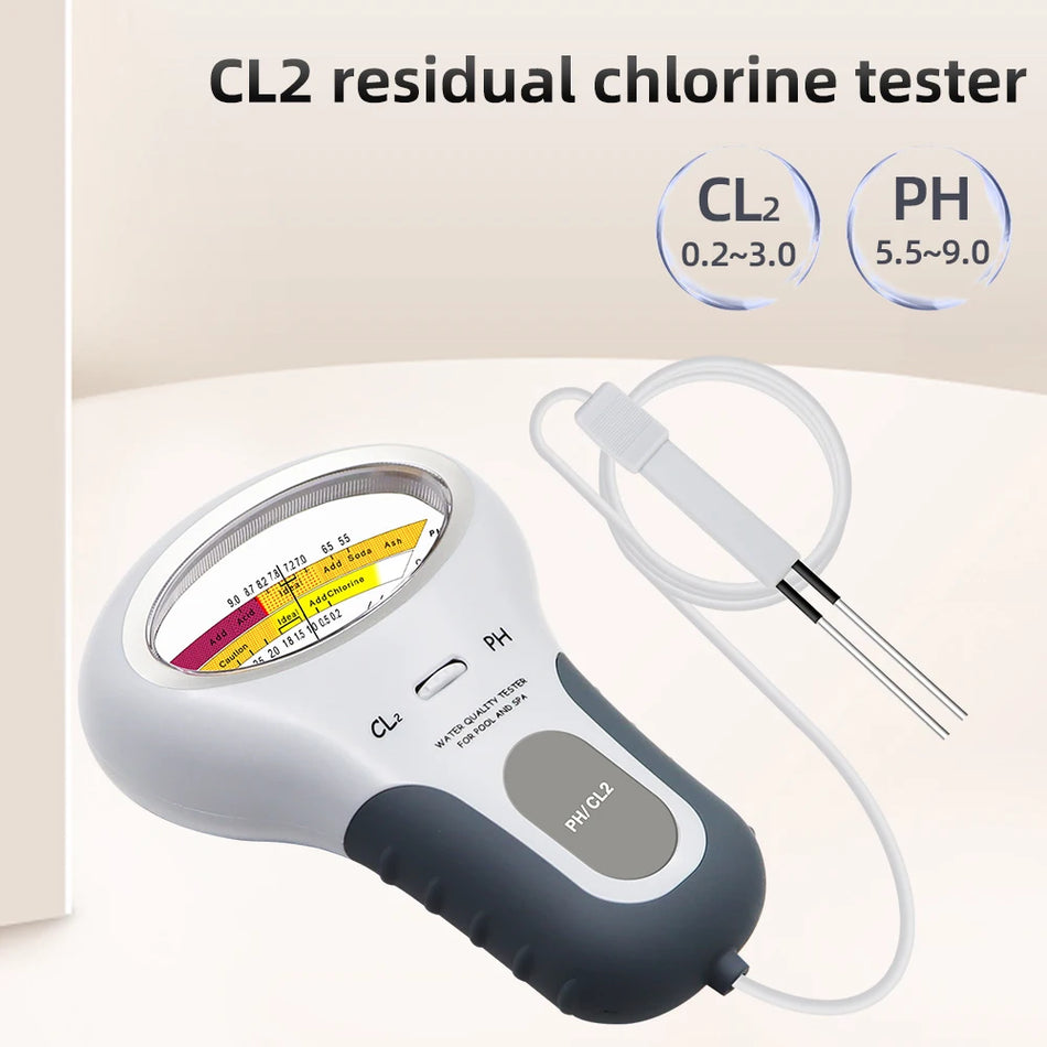 2-In-1 pH and Chlorine Meter for Pool, Spa Water Quality Tester