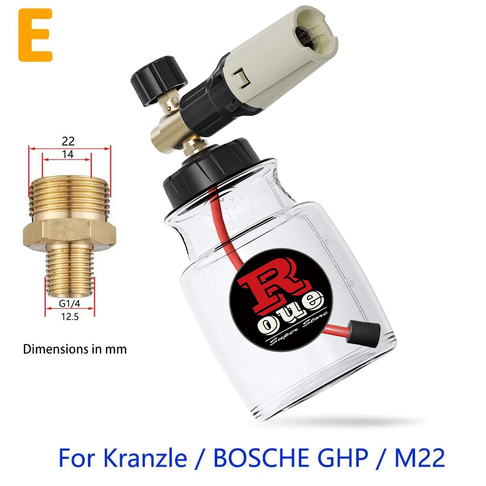 High-Pressure Foam Cannon Soap Generator for Karcher, Nilfisk, Parkside &amp; More For Kranzle