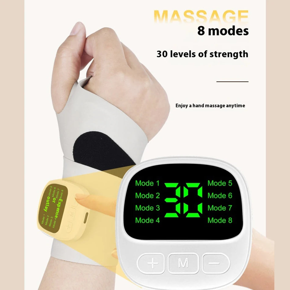 Trådlös Elektrisk Handledsmassagerare 8 Lägen 30 Nivåer