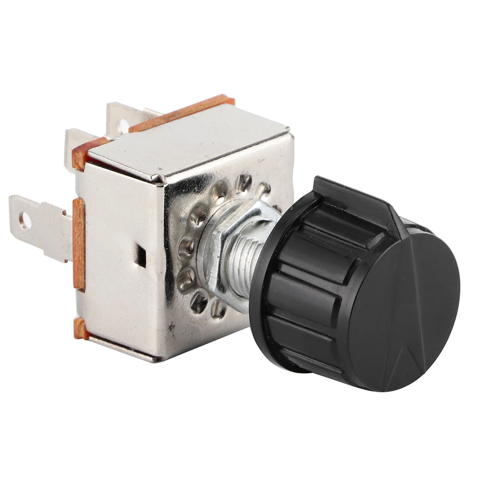 Comutator Universal AC 12V 25A, Buton Rotativ cu 3 Viteze, Buton din Plastic