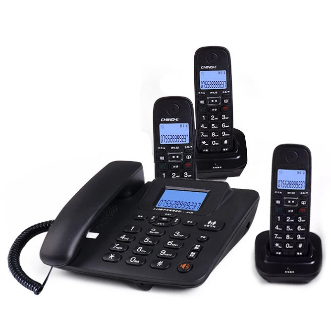 Kt13 Cordless Answering Machine 2.4G &ndash; Long Range 300m black 3 handsets