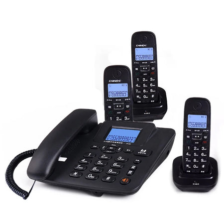 Kt13 Cordless Answering Machine 2.4G &ndash; Long Range 300m black 3 handsets
