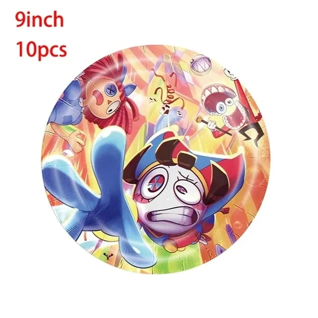 The Amazing Digital Circus Birthday Party Decorations Set 10pcs 9inplate