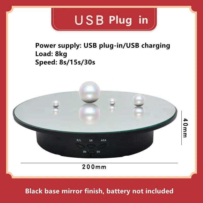 360-Degree Electric Swivelling Display Turntable with 3 Speed Settings