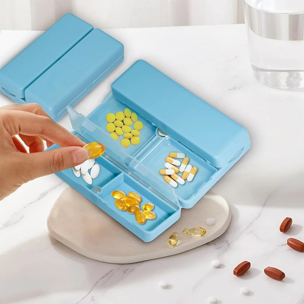 1Pcs Daily Pill Organizer &ndash; Portable Folding Design for Travel