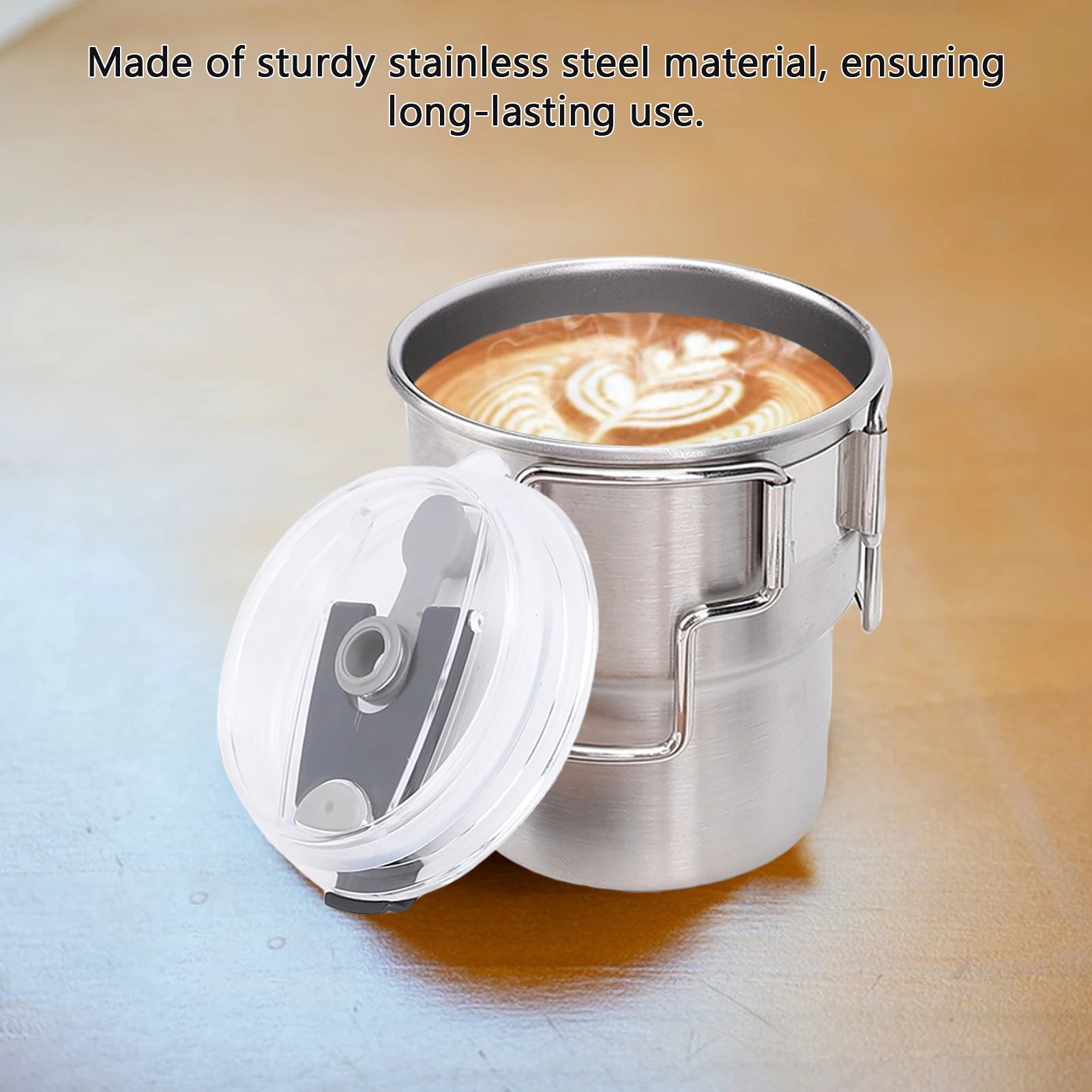 Camping Cup Outdoor 300ml &ndash; Foldable Handle And Cork Cover