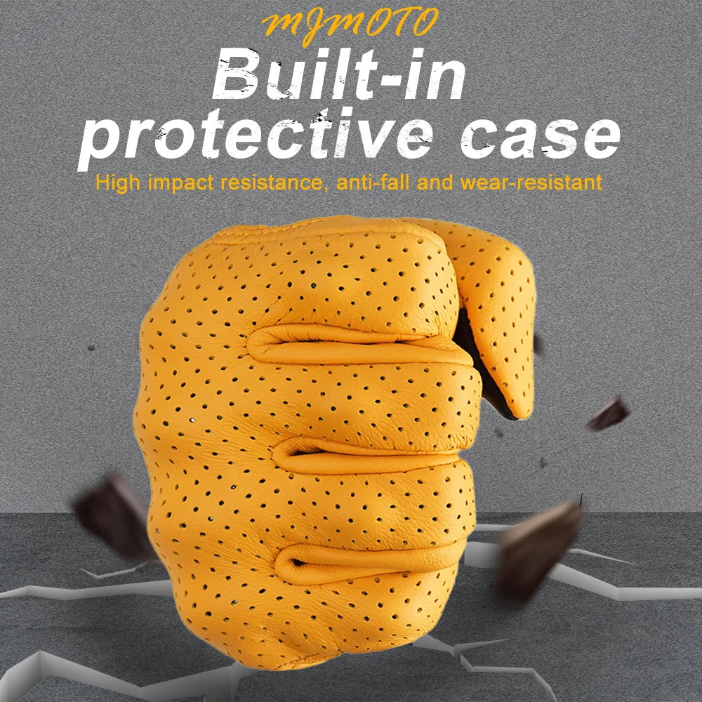 MJ-G02 - Breathable Perforated Motorbike Gloves Pro Grip