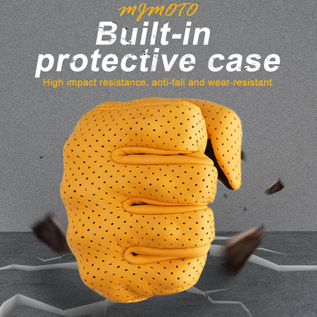 MJ-G02 - Breathable Perforated Motorbike Gloves Pro Grip
