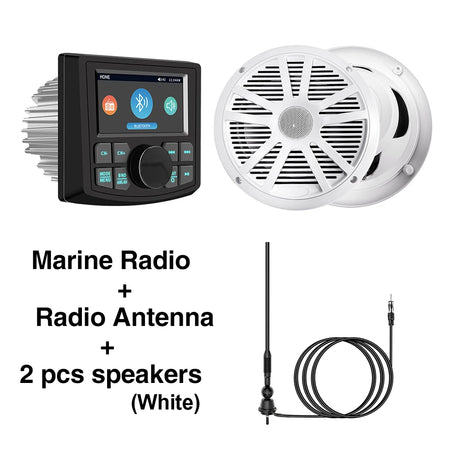 MP5 Radio MS-52RV-1 &ndash; Waterproof IPX5 Bluetooth Receiver Radio White Ant